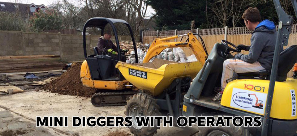 Mini digger hire Surrey
