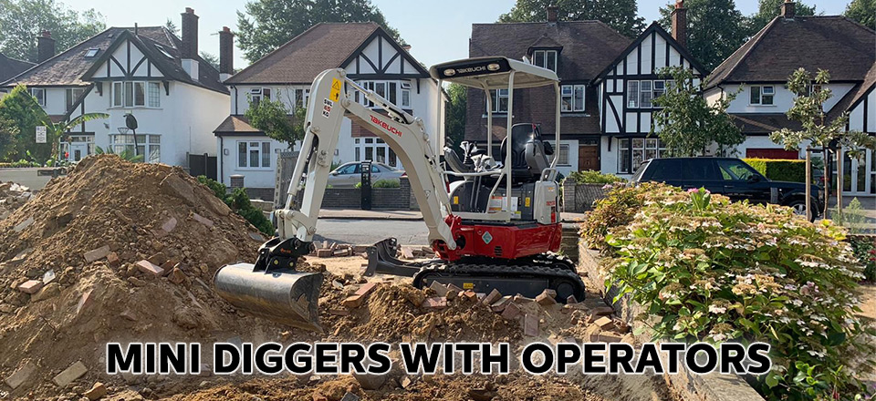Mini digger hire Surrey